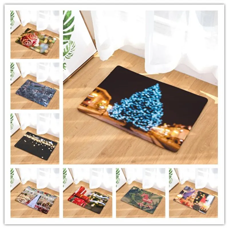 Новинка 2017 Нескользящие ковры с рождественским принтом кухонные коврики для