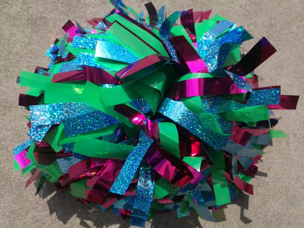 Болельщик Poms 3/4 &quotx 6&quot ~ болельщик pom пластик зеленый/металлик Светло ярко