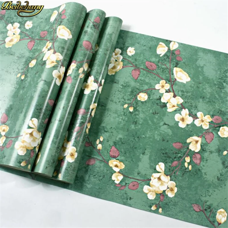 Обои в стиле ретро кантри темно-зеленые для гостиной ab версия ТВ фон настенная