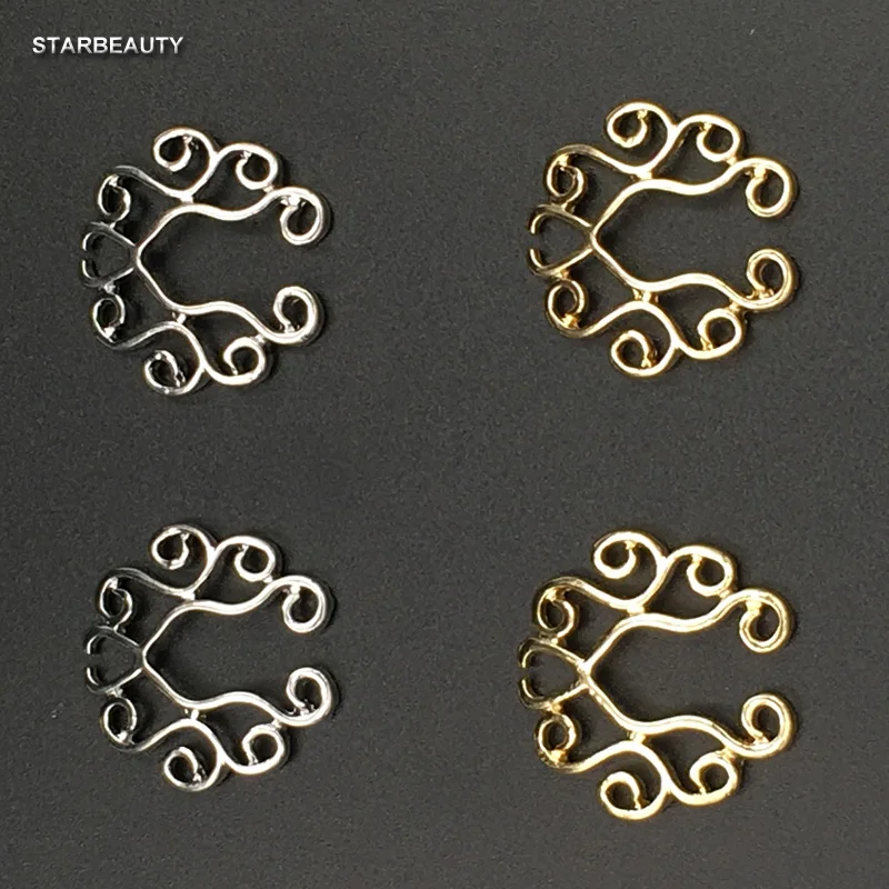 2 pcs/lot Sexy Golden Nipple Piercing Non Pierced Clip On Fake Ring Body Jewelry Shield Cover Clamps Adult Adjustable | Украшения и