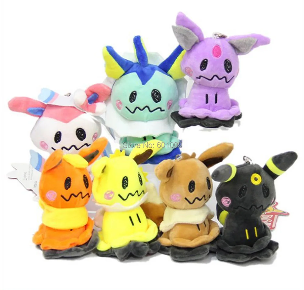7 шт. Sylveon Umbreon Flareon Vaporeon Jolteon Espeon из анимационного сериала &quotКосплэй Mimikyu 4&quot 10 см