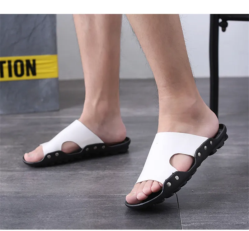 Мужская обувь Летние босоножки на плоской подошве Мужские тапочки для дома и