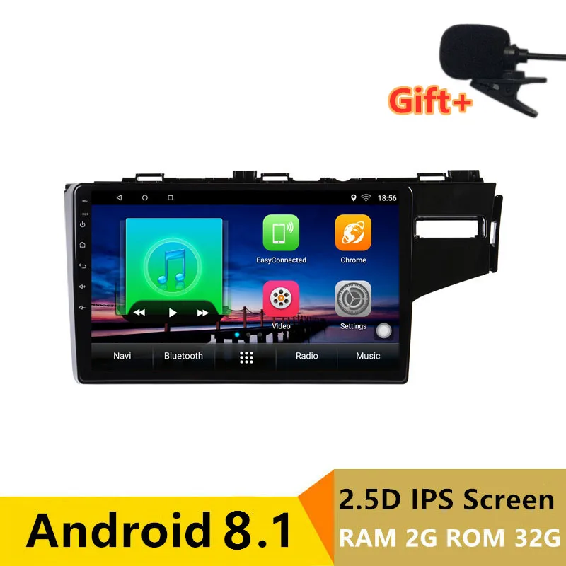 10 &quot2 + 32G 2.5D IPS Android 8 1 автомобильный DVD мультимедийный плеер GPS для правой honda Fit jazz