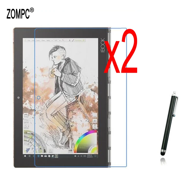 2x защитная пленка + ткань 1x Стилус прозрачная для ЖК-экрана Lenovo Yoga Book YB1-X90F X91F X91L 10