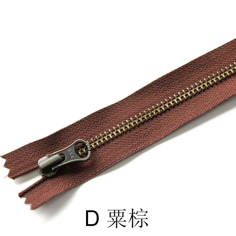 D 1 шт. YKK 5# металлическая молния бронзового цвета закрытый автоматический замок DIY сумка кошелек сапоги молнии аксессуары для одежды - Цвет: D