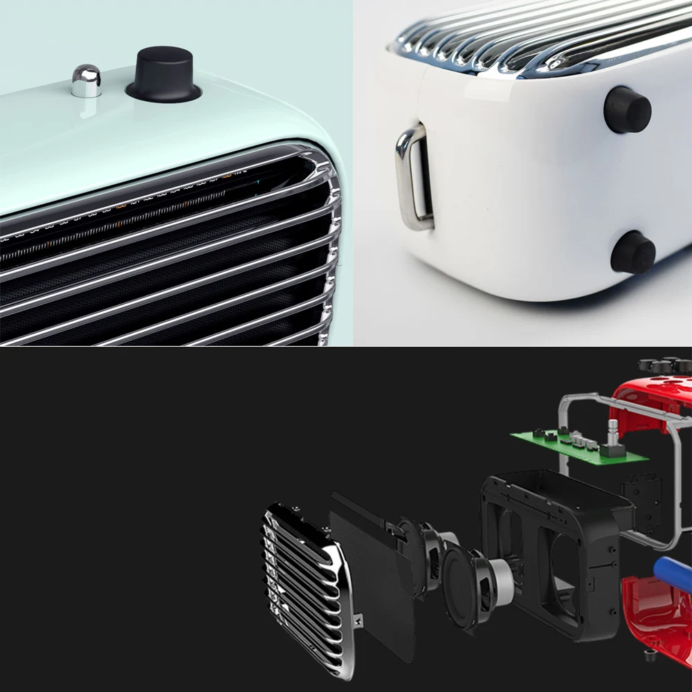 Xiaomi Lofree Bluetooth динамик ретро портативный беспроводной динамик fm-радио Soundbox бас динамик s аудио плеер музыкальный усилитель