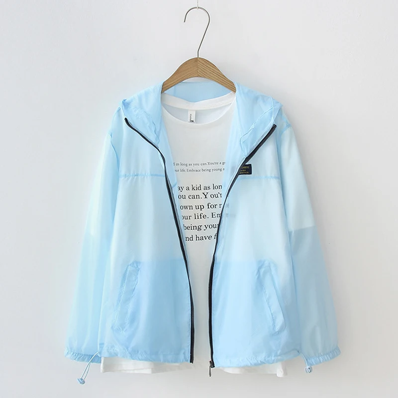 Летняя одежда для защиты от солнца Женская модная свободная тонкая куртка с