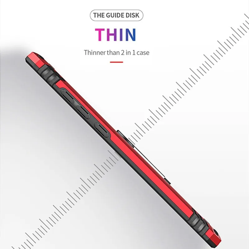 Противоударный защитный чехол с подставкой для телефона Xiaomi 9 магнитным кольцом