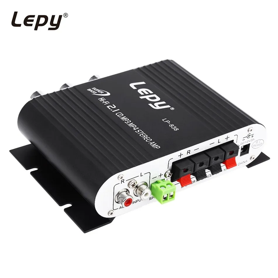 Lepy LP 838 HiFi автомобильный сабвуфер 2 1 канальный усилитель MP3 MP4 Стерео