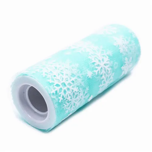 Mint green Снежинка тюль рулон 15 см 10Y катушка пачка подарок обертывание свадебное украшение дома День Рождения Лента на стул для вечеринки ткань для душа - Цвет: Mint green