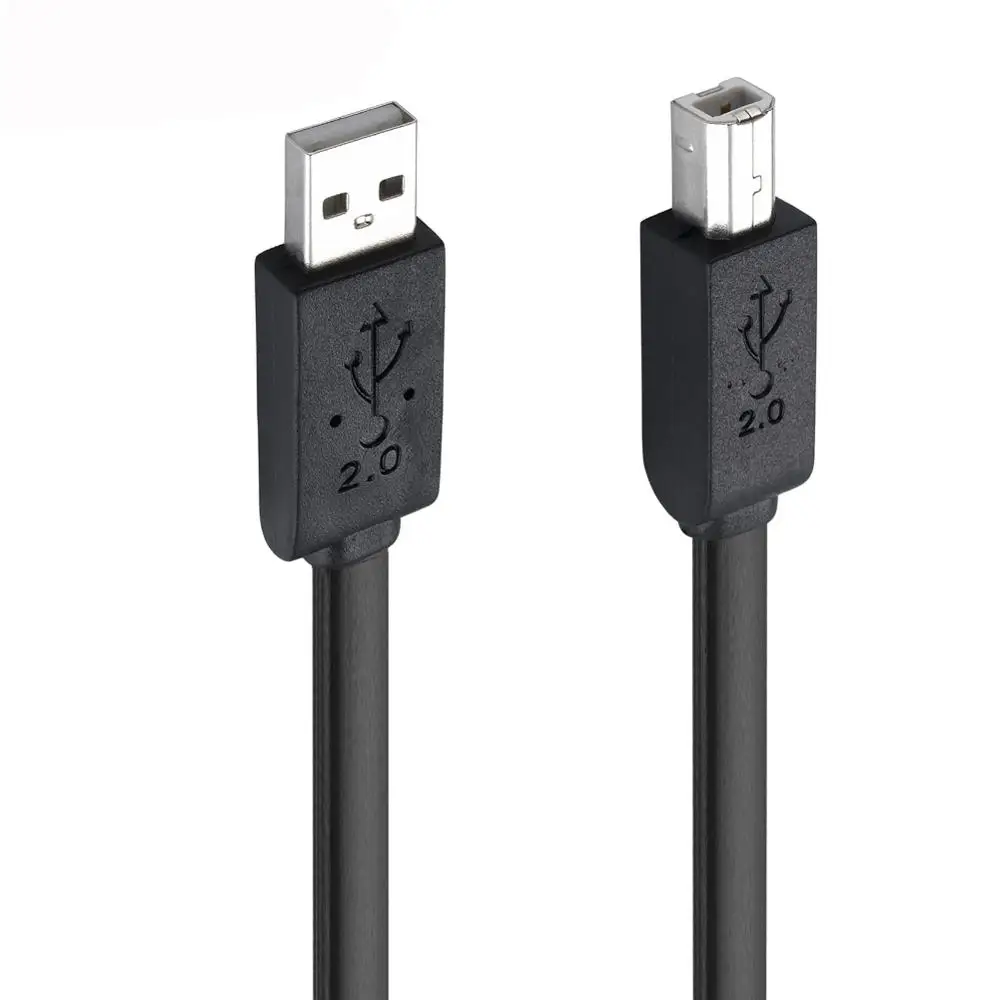 Lballist плоский USB 2,0 кабель для принтера type A Male to type B Мужской Чистый медный сердечник для принтера usb-концентратор
