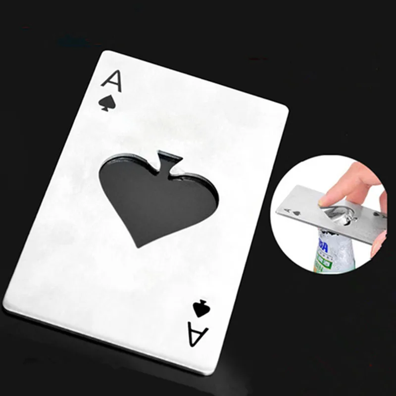 Креативный покерный Ace of Spades дизайн стильная нержавеющая сталь пиво Вино