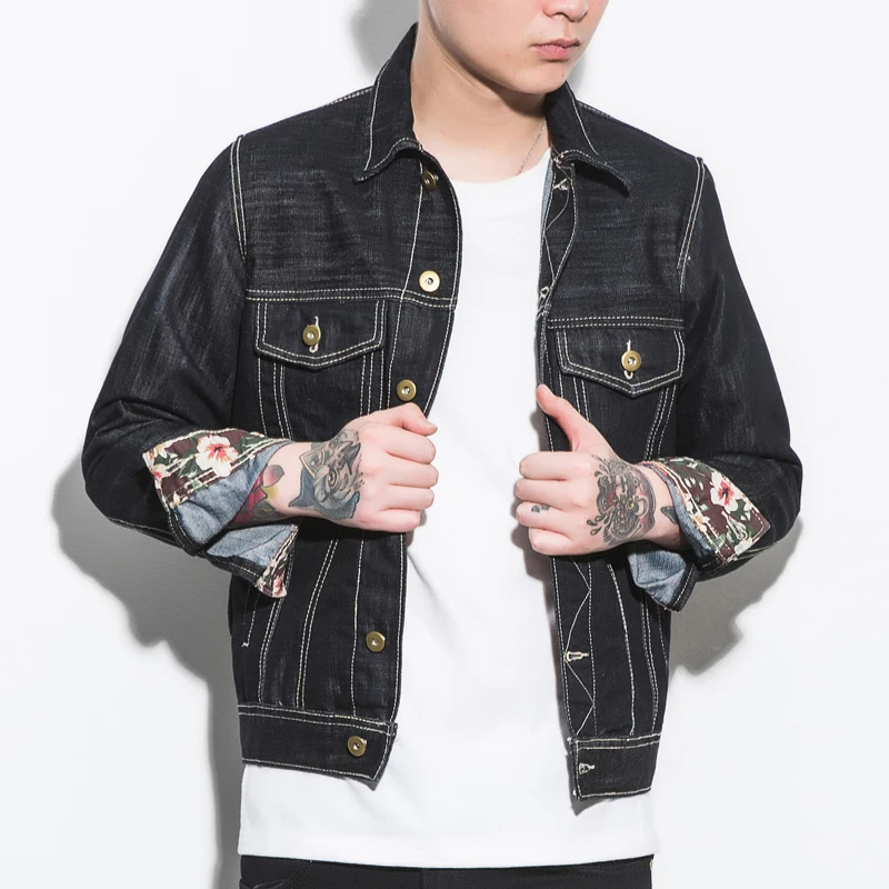 Новинка весна 2017 джинсовая куртка в стиле хип хоп уличная одежда модная мужская