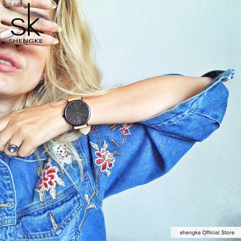Shengke брендовые новые модные часы Топ Известный люксовый бренд кварцевые женские