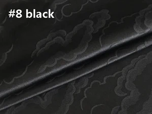 black 100 см* 114 см шелк хлопок сатин ткань облако парча жаккард Шелк Шармез ткань - Цвет: black