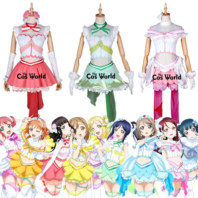 Love Live Sunshine Aqours Koini Naritai аквариумный костюм рыбий хвост 9 персонажей таками Чика
