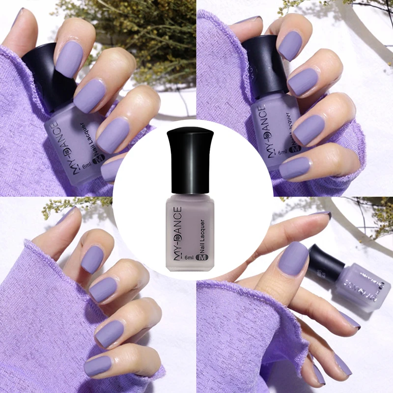 Matte Metalic Nail Polish Satin Velvet Manicure Nail Art Stamping Nail Polish Gel Bling Non-peelable Frosted TSLM1 - Цвет: 05