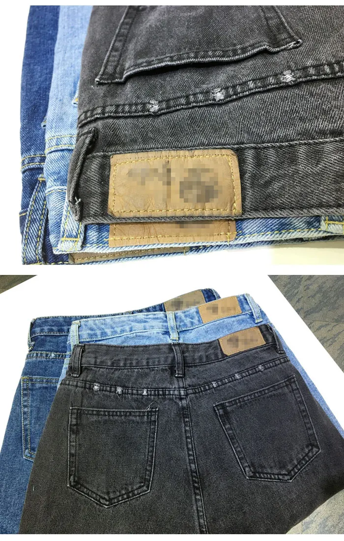 NEW Women's Jeans Wide Leg High Waist Jeans BF Pants Loose Casual Trousers Irregular Denim Pants Plus Size Jeans For Women