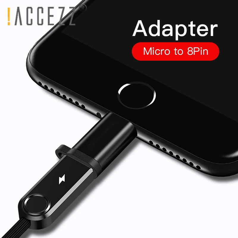! ACCEZZ OTG адаптер освещения для iphone X XS MAX XR 7 8 6S Plus Micro USB Female To Pin телефон