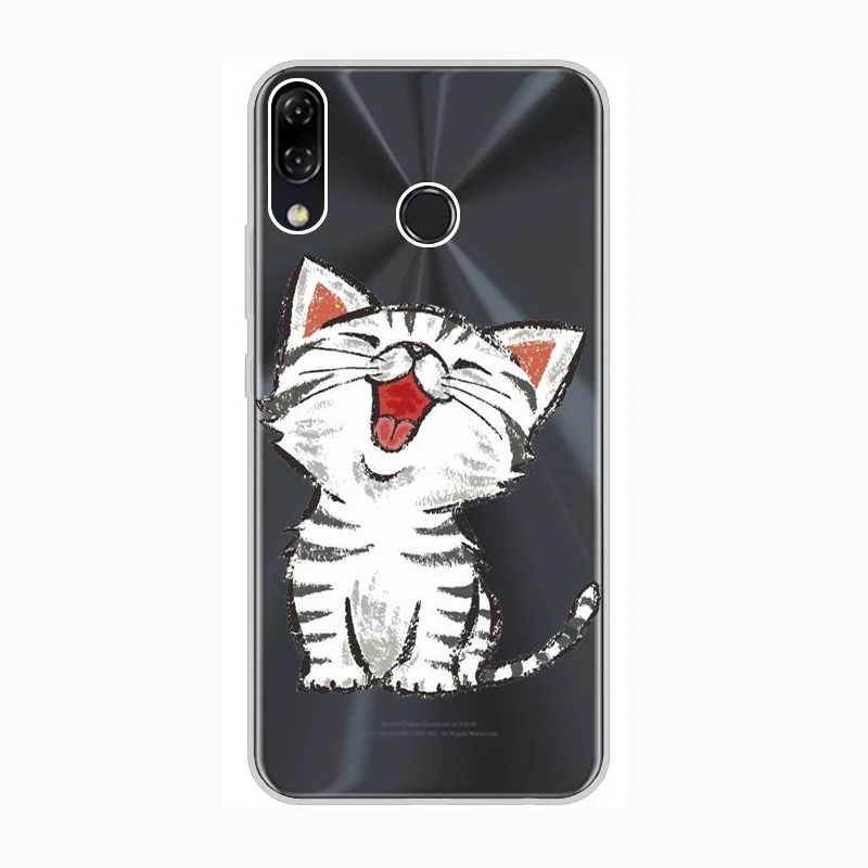 Чехол-накладка для ASUS Zenfone 5Z ZS620KL силиконовый с разноцветными рисунками - купить