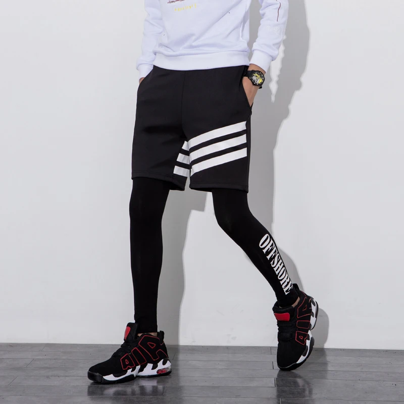 New 2022 Men's Clothing Fashion Autumn Spring Fake Two Pieces Casual Pants Harem Pants Costumes