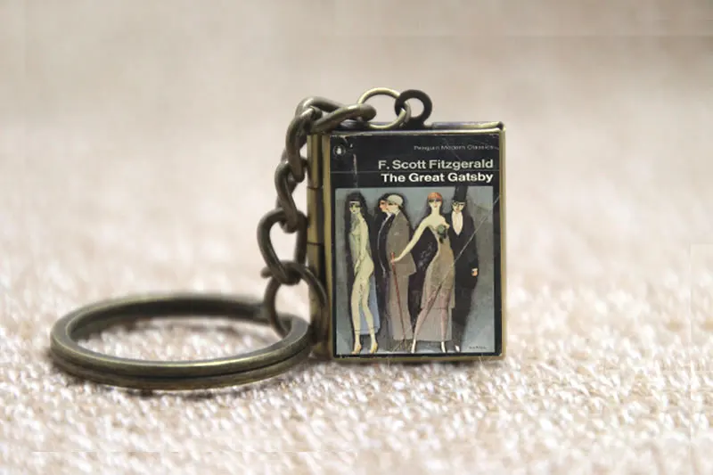 Классические романы большой Гэтсби книжка медальон ожерелье брелок книга