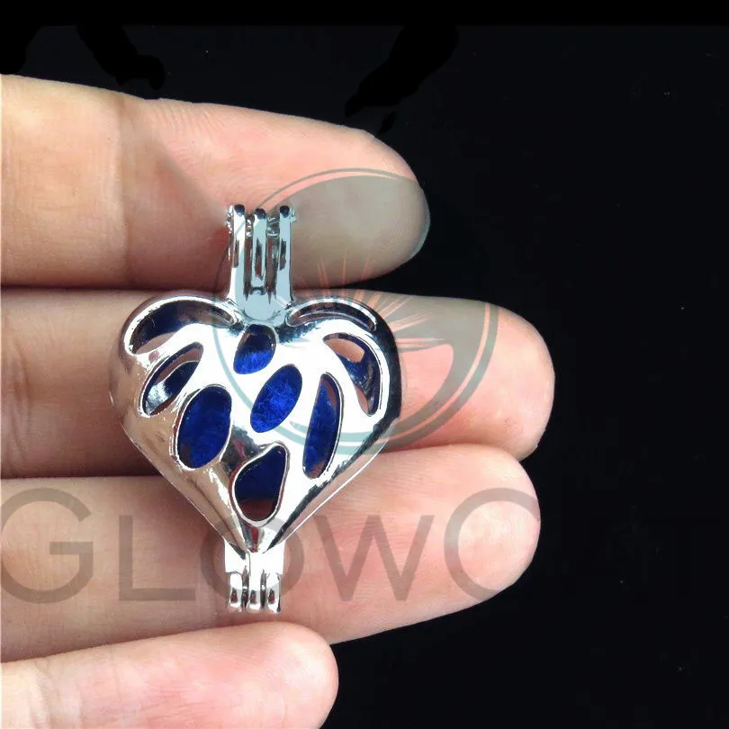 5X жемчужная клетка медальон кулоны из нержавеющей стали для ароматерапии с