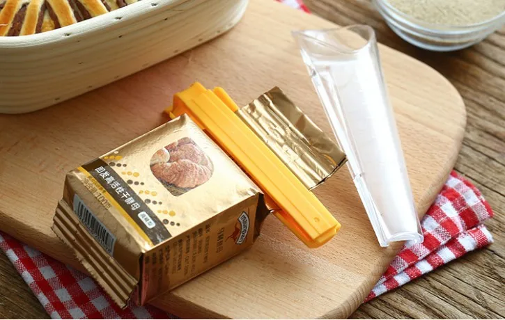 1 шт. мерная чашка для хлеба с зажимом запечатывания клещи кухонные инструменты