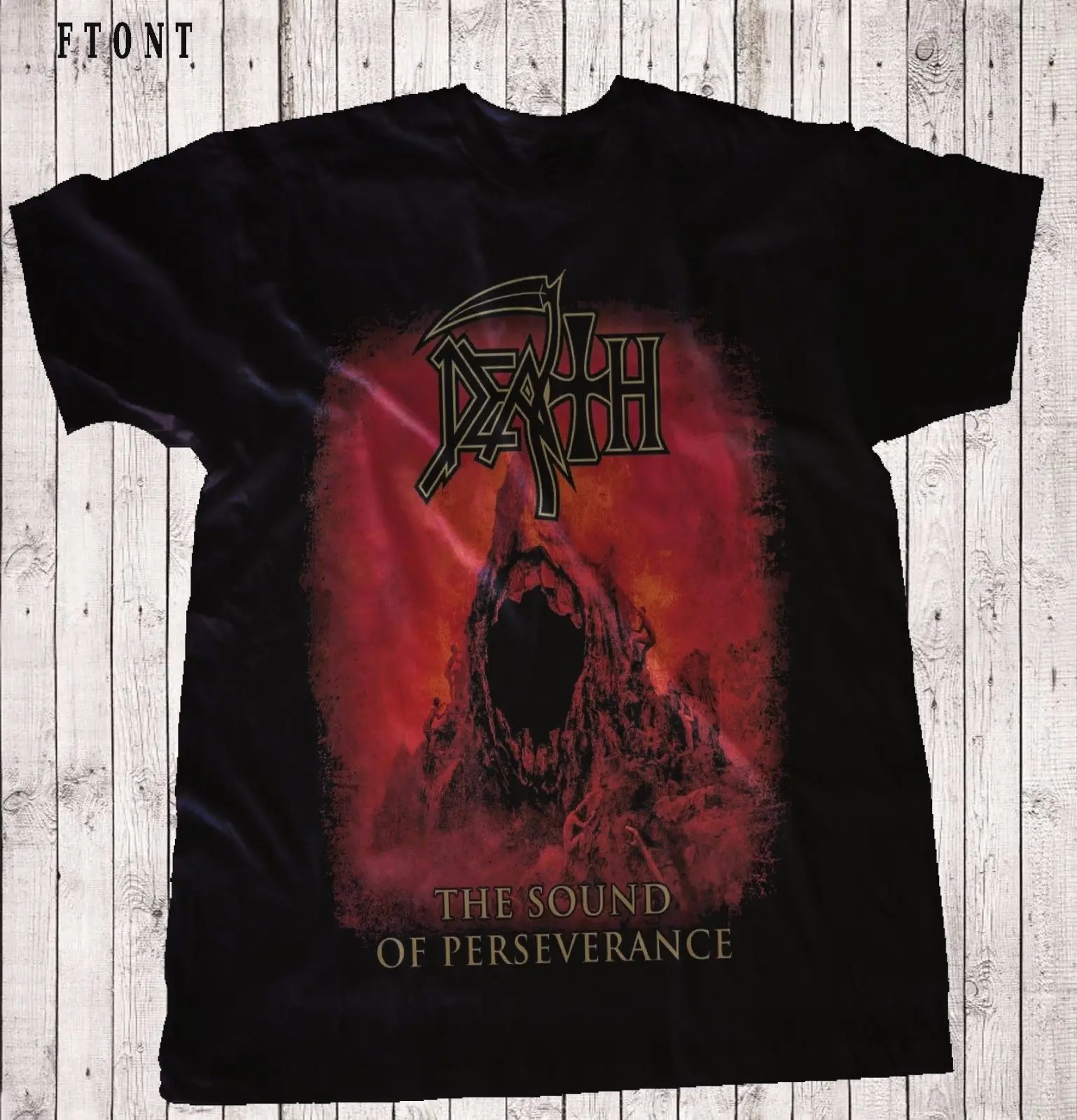 Смерть звук усидчивость DEATH metal Некролог футболка Размеры: S для 7XL|Мужские
