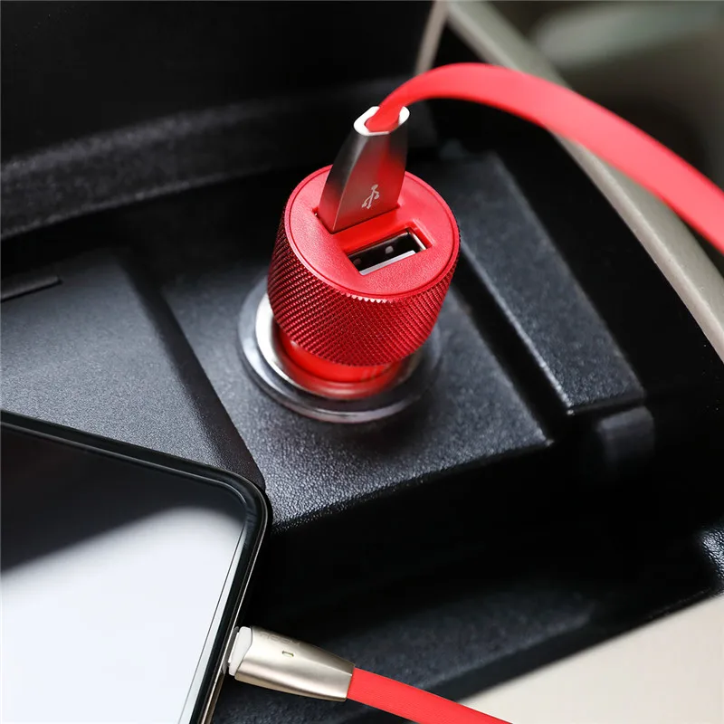 ROCK Dua-usb автомобильное зарядное устройство с выходом 2,4 а, быстрое зарядное устройство для мобильного телефона, адаптер для путешествий, прикуриватель, DC 12-24 в, металлическое автомобильное зарядное устройство