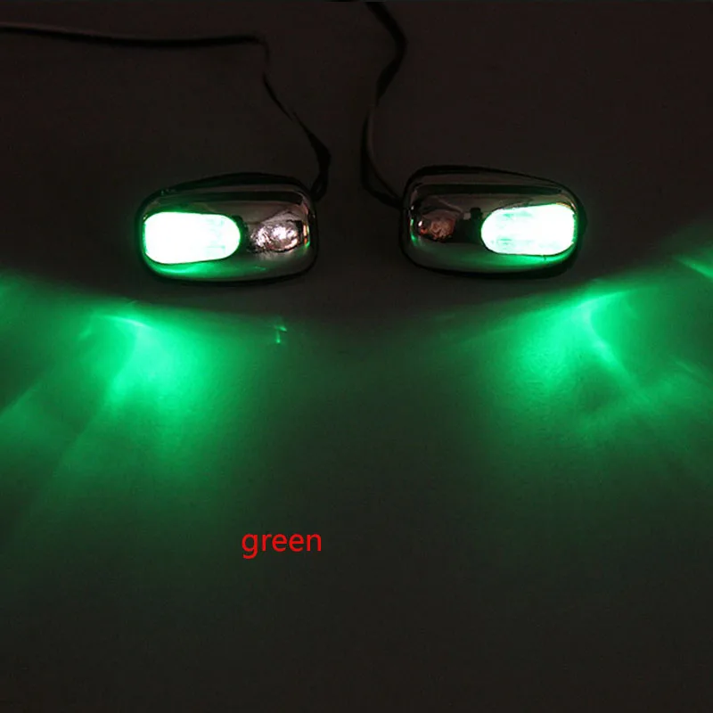 2pcs green Car Warning LED Light Wiper Nozzle Spout Washer For Mercedes W211 W203 W204 W210 W205 W212 W220 AMG Jaguar XE XF XJ - Название цвета: 2pcs green