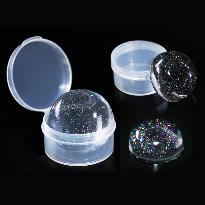 1 шт. прозрачный силиконовый круглый желеобразный штамп для ногтей Сменная