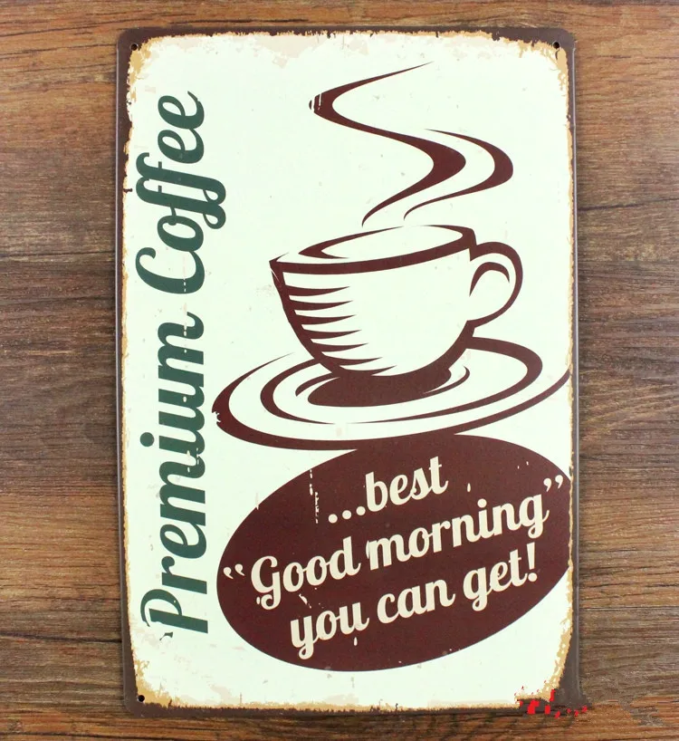 SP KF 45 &quotнапиток горячий кофе утро&quot Ретро Винтаж Металлические оловянные знаки