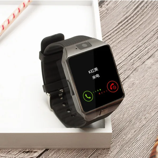 Black Смарт-часы с Bluetooth, умные наручные часы, поддержка телефона, камеры, SIM, TF, GSM, для Android, iOS, телефон dz09, pk, gt08, a1, для мужчин и женщин - Цвет: Black