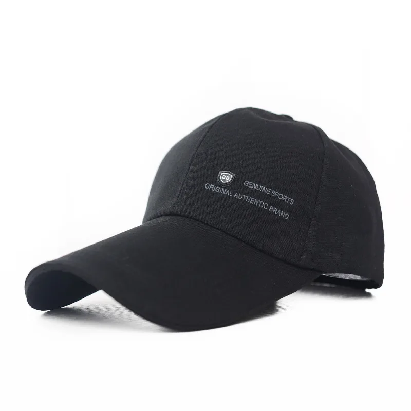 black Хлопковая кепка с длинными полями, Мужская Спортивная Кепка Snapback, Кепка для рыбалки, уличная модная бейсболка, Солнцезащитная шляпа папы костяная Кепка Gorras - Цвет: black