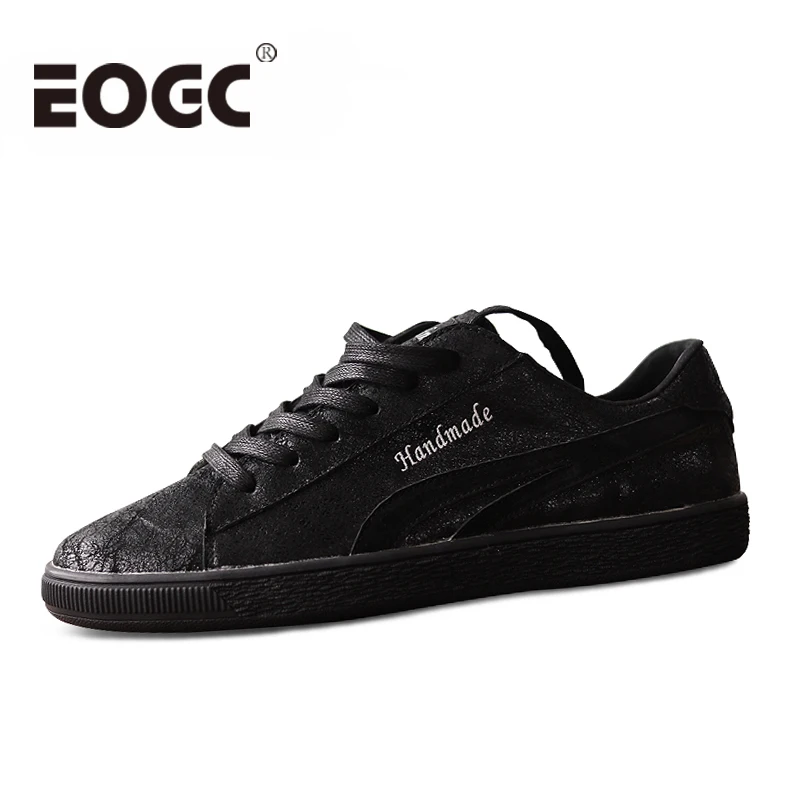 Men's Genuine Leather Casual Shoes Fashion Classic Men Flats Black walking handmade men shoes | Обувь