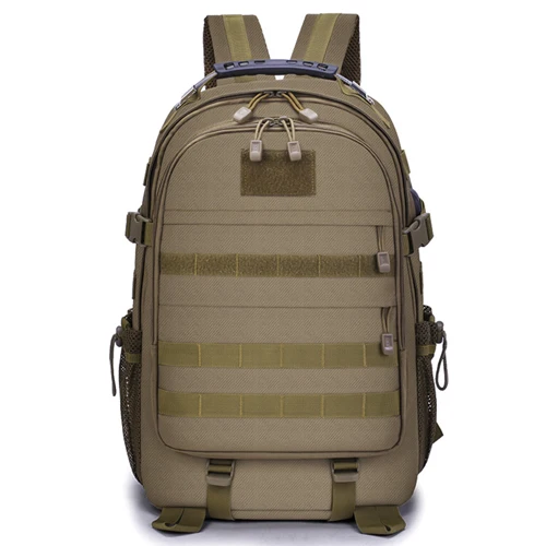 KHAKI 35L/40L тактический рюкзак Для мужчин 15 дюймового ноутбука зарядка через usb армии мешок большой Ёмкость водостойкий открытый рюкзак - Цвет: KHAKI