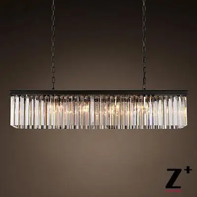 Реплика изделия промышленная длина 80 см прозрачная стеклянная прямоугольная