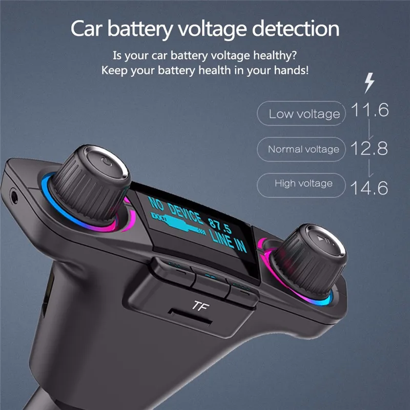 MALUOKASA fm-передатчик Aux модулятор Bluetooth Handsfree автомобильный комплект автомобильный аудио mp3-плеер с Умной зарядкой двойной USB Автомобильное зарядное устройство