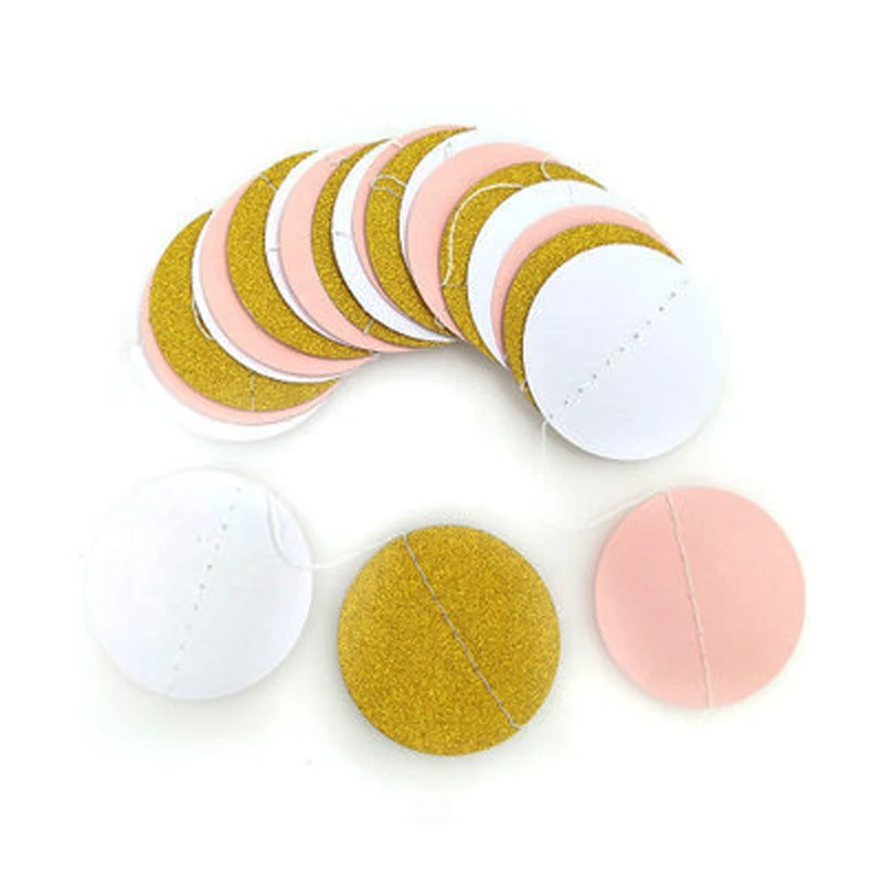 24 шт. 2 м блестящий круг в горошек розовые белые золотые точки игрушки на день