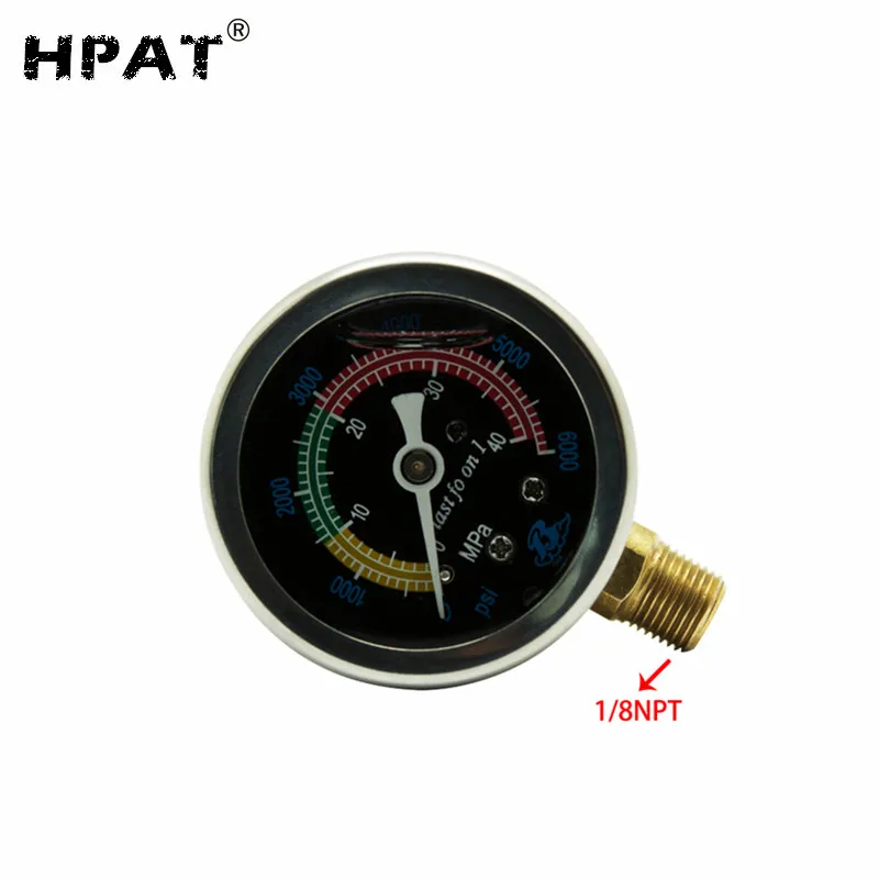 SPUNKY черный 1/8NPT PCP Пейнтбол вертикальный манометр для заполняющей станции 40Mpa/6000psi