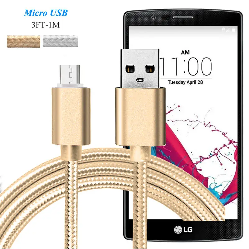 1 м микро USB кабель для синхронизации и быстрого зарядного устройства LG G Pro 3 2/ Flex