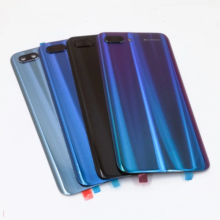 Оригинальное стекло для huawei honor 10 Задняя крышка батареи задняя дверь Корпус чехол стеклянная панель Замена+ объектив камеры+ клей