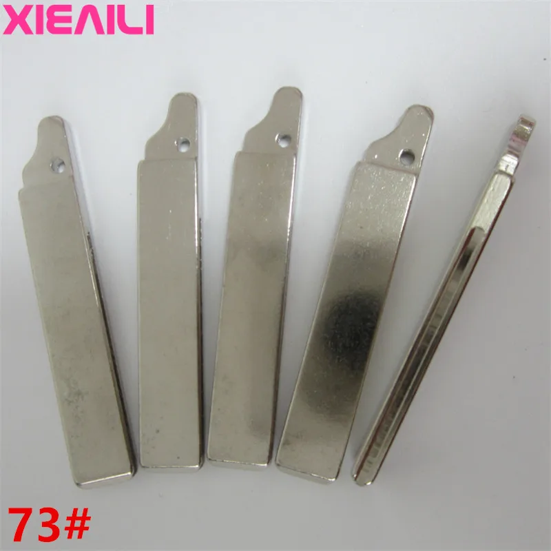 

XIEAILI 50Pcs/lot 73# Metal Blank Uncut Flip Remote Key Blade For Peugeot 307 With Groove S215