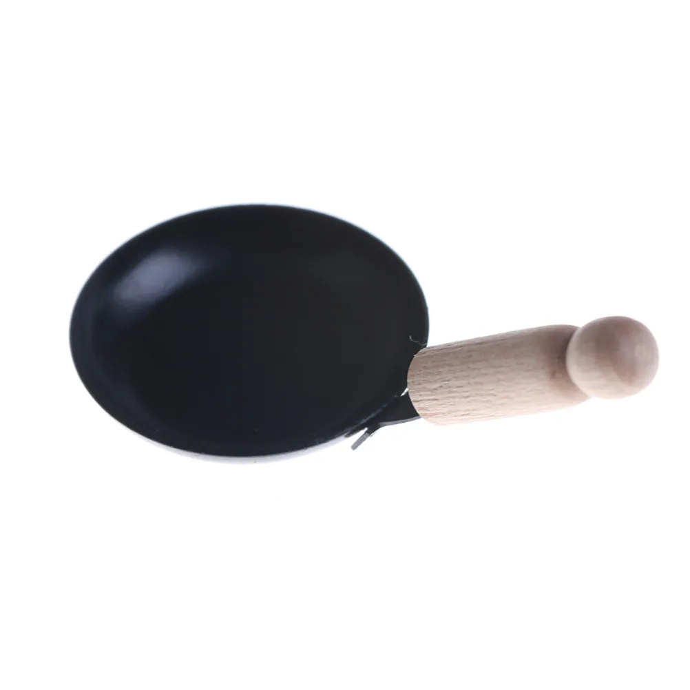 

1:12 Dollhouse Miniature Kitchen Cooking Tool Deor Birthday Gift For Girl Kids Black Frying Pan Furniture Toys