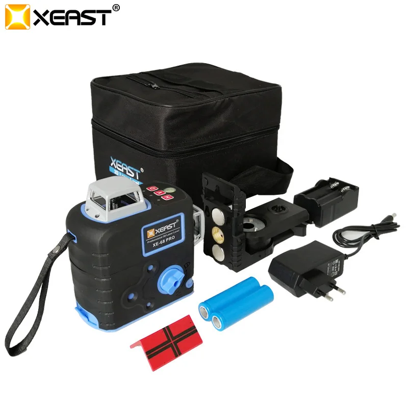 XEAST XE-68R Pro 3D лазерные нивелиры 12 линий перекрестный уровень самонивелирующийся Открытый 360 Поворотный красный лазер Быстрая из России