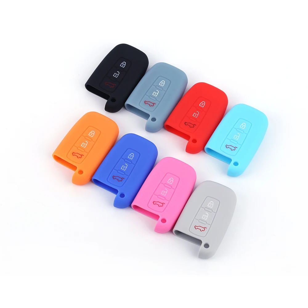 Высокое качество 3 кнопки мягкий резиновый автомобильный чехол для ключей Elantra IX35