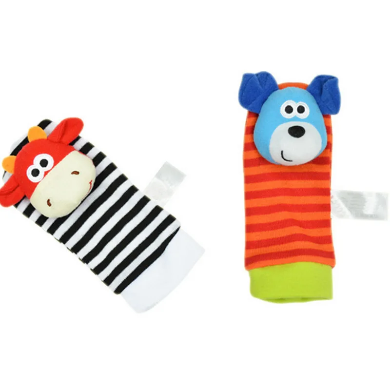 2pcs socks 03 2 шт. Детские носки погремушки для младенцев мягкие игрушки животных Носки ремешок Носки для малышей Детские calcetines meia infantil - Цвет: 2pcs socks 03