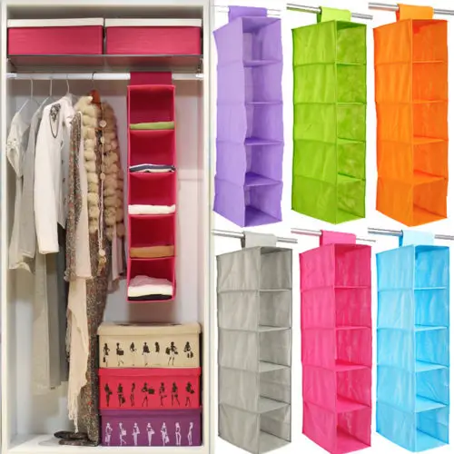 Подвесной шкаф с 5 полками органайзеры для хранения обуви одежды|garment|garment storage