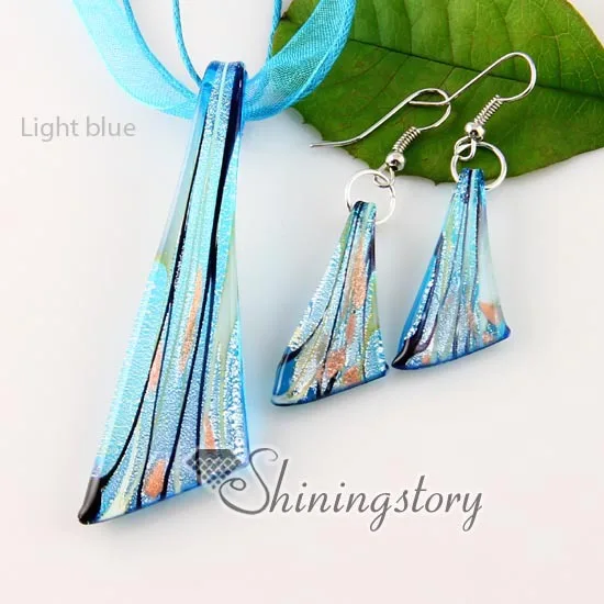 Венецианские ожерелья и серьги из серебряной фольги с ножом ювелирные наборы